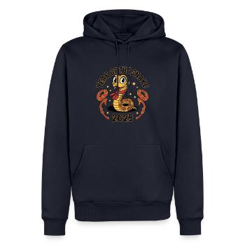 Chinesisches Jahr 2025 Jahr der Schlange - Männer Premium Bio Hoodie - Navy - Vorne - Nico (187cm)