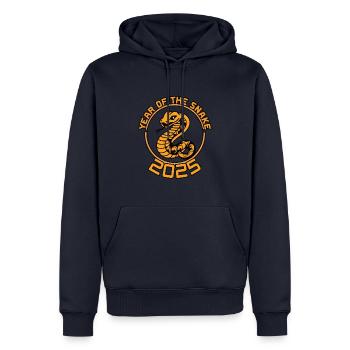 Chinesisches Jahr 2025 Jahr der Schlange - Männer Premium Bio Hoodie - Navy - Vorne - Nico (187cm)