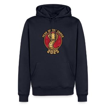 Chinesisches Jahr 2025 Jahr der Schlange - Männer Premium Bio Hoodie - Navy - Vorne - Nico (187cm)