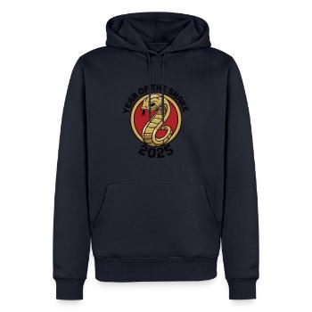 Chinesisches Jahr 2025 Jahr der Schlange - Männer Premium Bio Hoodie - Navy - Vorne - Nico (187cm)