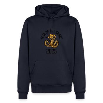 Chinesisches Jahr 2025 Jahr der Schlange - Männer Premium Bio Hoodie - Navy - Vorne - Nico (187cm)