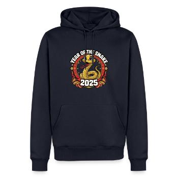 Chinese Year 2025 Year of the Snake - Men’s Premium Organic Hoodie - navy - Front - Nico (187cm)