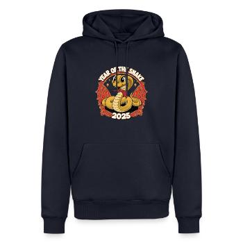 Chinese Year 2025 Year of the Snake - Men’s Premium Organic Hoodie - navy - Front - Nico (187cm)