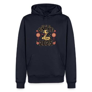 Chinesisches Jahr 2025 Jahr der Schlange - Männer Premium Bio Hoodie - Navy - Vorne - Nico (187cm)