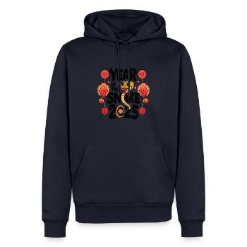 Chinesisches Jahr 2025 Jahr der Schlange - Männer Premium Bio Hoodie - Navy - Vorne - Nico (187cm)