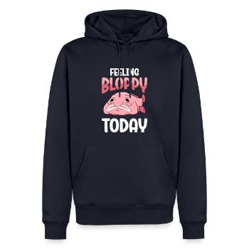 Lustige Blobfische Niedlicher Blobfisch - Männer Premium Bio Hoodie - Navy - Vorne - Nico (187cm)