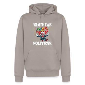 Karneval Kostüm Fasching Fastnacht - Männer Premium Bio Hoodie - Taupe - Vorne - Nico (187cm)