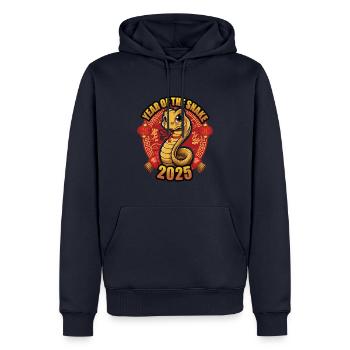 Chinesisches Jahr 2025 Jahr der Schlange - Männer Premium Bio Hoodie - Navy - Vorne - Nico (187cm)