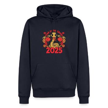 Chinesisches Jahr 2025 Jahr der Schlange - Männer Premium Bio Hoodie - Navy - Vorne - Nico (187cm)