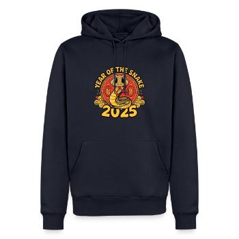 Chinesisches Jahr 2025 Jahr der Schlange - Männer Premium Bio Hoodie - Navy - Vorne - Nico (187cm)