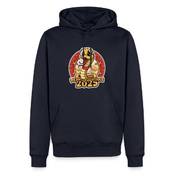 Chinesisches Jahr 2025 Jahr der Schlange - Männer Premium Bio Hoodie - Navy - Vorne - Nico (187cm)