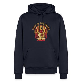 Chinesisches Jahr 2025 Jahr der Schlange - Männer Premium Bio Hoodie - Navy - Vorne - Nico (187cm)