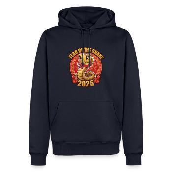 Chinesisches Jahr 2025 Jahr der Schlange - Männer Premium Bio Hoodie - Navy - Vorne - Nico (187cm)