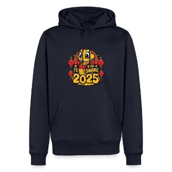 Chinesisches Jahr 2025 Jahr der Schlange - Männer Premium Bio Hoodie - Navy - Vorne - Nico (187cm)