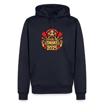 Chinesisches Jahr 2025 Jahr der Schlange - Männer Premium Bio Hoodie - Navy - Vorne - Nico (187cm)