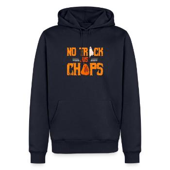 Boucher d'Halloween Boucher d'Halloween - Sweat à capuche Premium bio Homme - bleu marine - Devant - Nico (187cm)