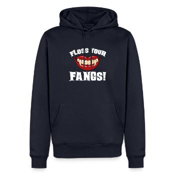 Dentiste Halloween assistant dentaire - Sweat à capuche Premium bio Homme - bleu marine - Devant - Nico (187cm)