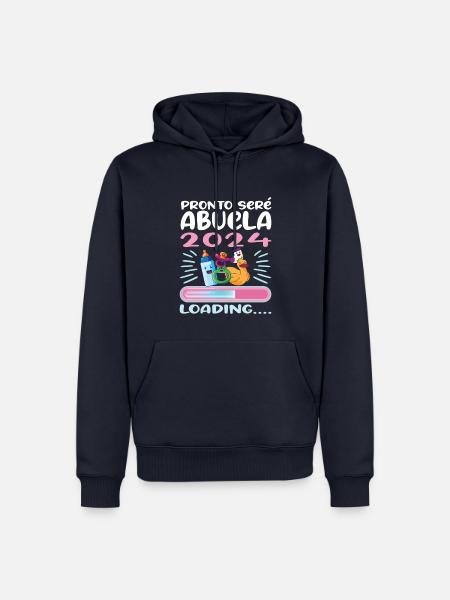 Grand-mère 2024 future grand-mère 2024 Chargement - Sweat à capuche Premium bio Homme - bleu marine