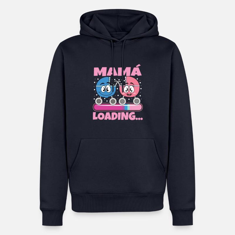 scMama 2024 Werdende Mutter Schwangerschaft - Männer Premium Bio Hoodie - Navy