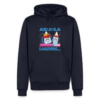 Oma 2024 werdende Oma 2024 Loading - Männer Premium Bio Hoodie - Navy - Vorne - Nico (187cm)