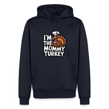 Mommy Turkey Thanksgiving - Männer Premium Bio Hoodie - Navy - Vorne - Nico (187cm)