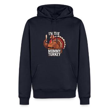 Mommy Turkey Thanksgiving - Männer Premium Bio Hoodie - Navy - Vorne - Nico (187cm)