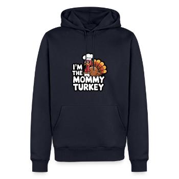 Mommy Turkey Thanksgiving - Männer Premium Bio Hoodie - Navy - Vorne - Nico (187cm)