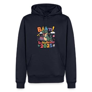 Schulkind 2025 Einschulung Schulanfang - Männer Premium Bio Hoodie - Navy - Vorne - Nico (187cm)