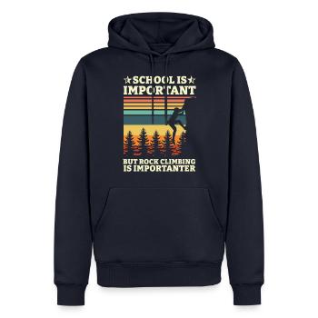 Boulder Escalade Alpinisme Escalade Cadeau d’Escalade - Sweat à capuche Premium bio Homme - bleu marine - Devant - Nico (187cm)