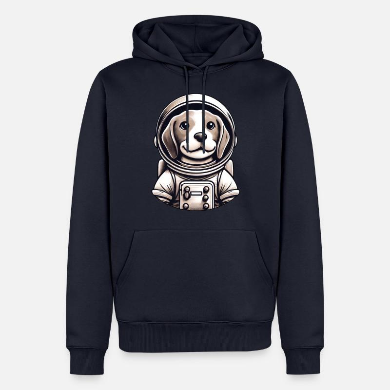 Aventure spatiale de l’astronaute Beagle - Sweat à capuche Premium bio Homme - bleu marine