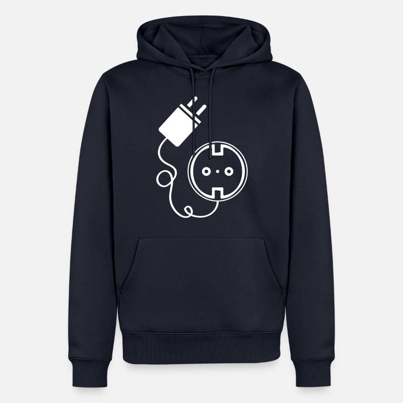 Steckdose Strom Element - Männer Premium Bio Hoodie - Navy