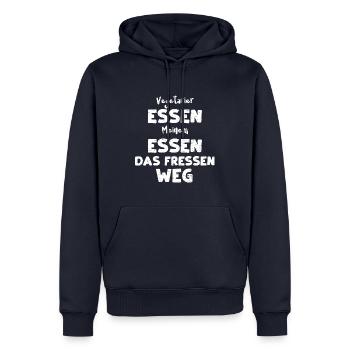Vegetarier Essen Meinem Essen Da... - Männer Premium Bio Hoodie - Navy - Vorne - Nico (187cm)