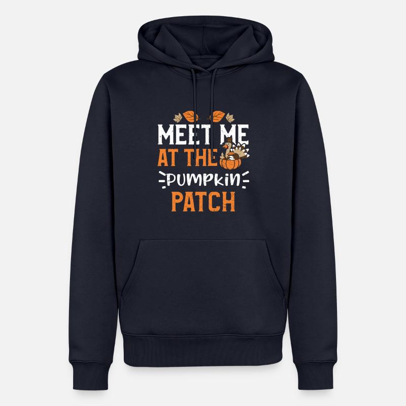 Rencontrez-moi au Pumpkin Patch - Sweat à capuche Premium bio Homme - bleu marine