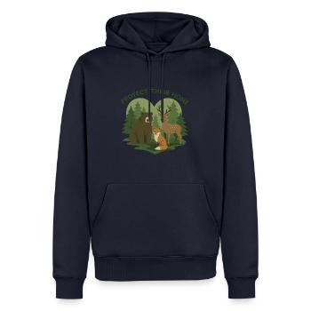 Protéger leur maison - Sweat à capuche Premium bio Homme - bleu marine - Devant - Nico (187cm)