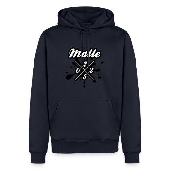 Malle 2025 Mallorca - Männer Premium Bio Hoodie - Navy - Vorne - Nico (187cm)