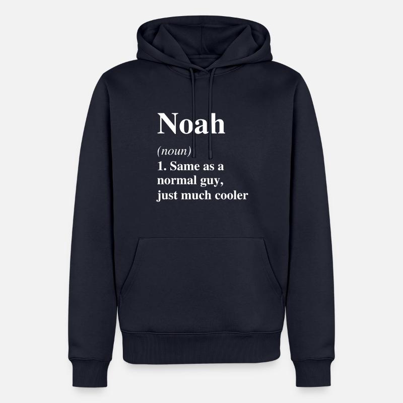 Noah Definition Cooler Name Spruch Geschenk - Männer Premium Bio Hoodie - Navy