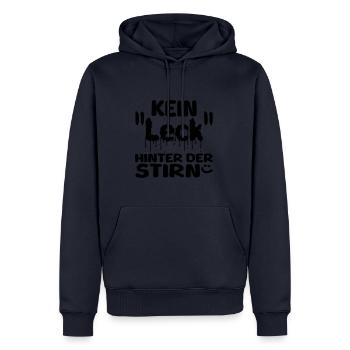nicht viel blöde - Männer Premium Bio Hoodie - Navy - Vorne - Nico (187cm)
