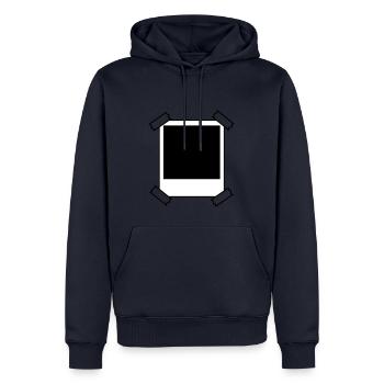 Sofortbild - Foto - Männer Premium Bio Hoodie - Navy - Vorne - Nico (187cm)