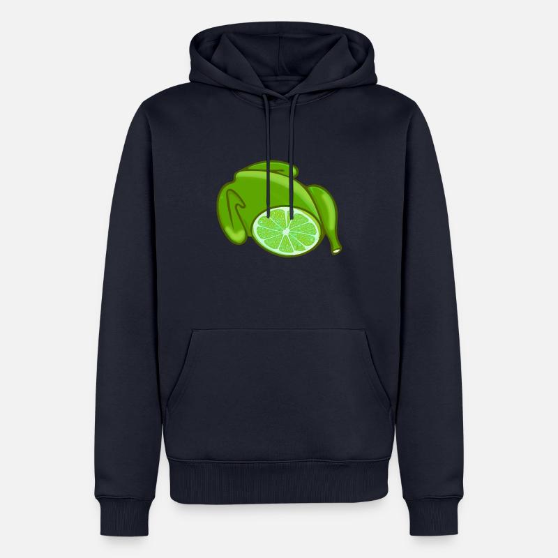 hähnchen,hühnchen,limone,zitronenhühnchen,comic - Männer Premium Bio Hoodie - Navy