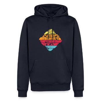 Rose - Männer Premium Bio Hoodie - Navy - Vorne - Nico (187cm)