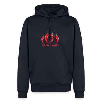 chilli, chilli familie, scharf,gemüse - Männer Premium Bio Hoodie - Navy - Vorne - Nico (187cm)