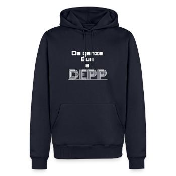 Da ganze Bua - Männer Premium Bio Hoodie - Navy - Vorne - Nico (187cm)