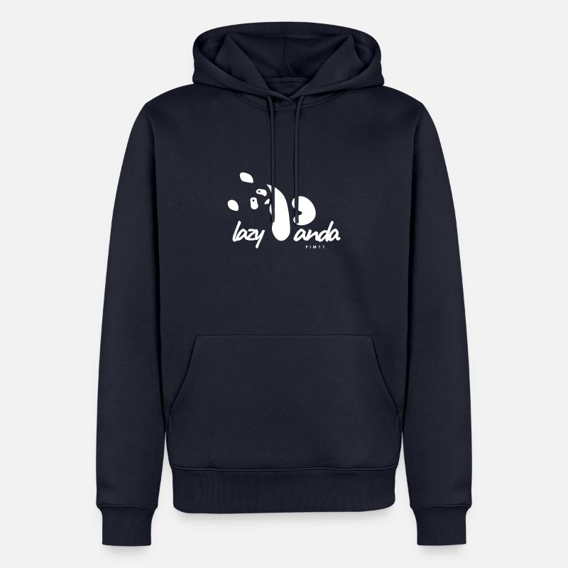 Panda (blanc) - Sweat à capuche Premium bio Homme - bleu marine