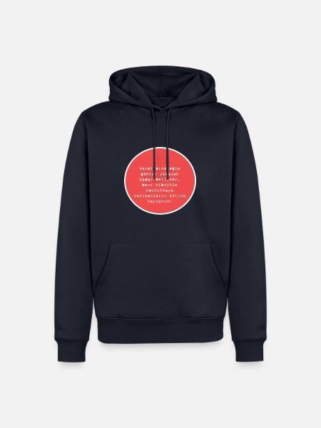 Türkisches Design. Komik Sözler. Kapak - Männer Premium Bio Hoodie - Navy