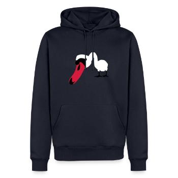 SWAN SCHWAN - Men’s Premium Organic Hoodie - navy - Front - Nico (187cm)