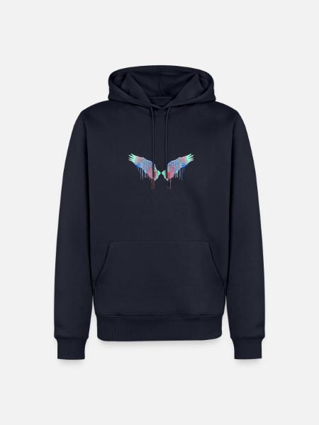 engelsflügel,flügel,angelwings,bunt,graffiti - Männer Premium Bio Hoodie - Navy