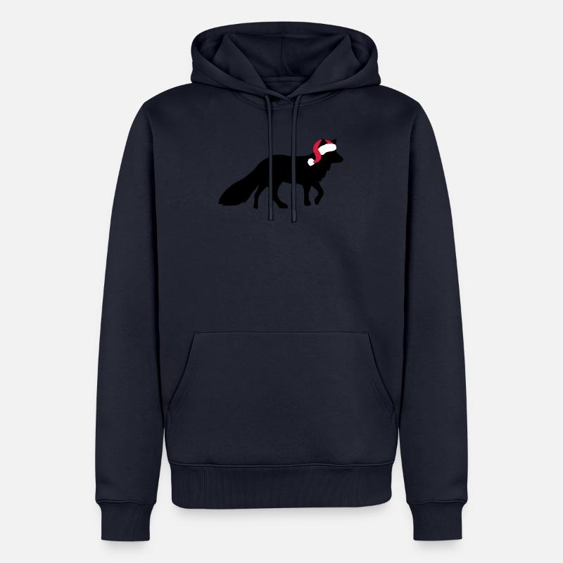 Fuchs Weihnachten - Weihnachtsgeschenk - Männer Premium Bio Hoodie - Navy