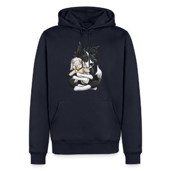 I'm a Sheepdog - noir - Sweat à capuche Premium bio Homme - bleu marine - Devant - Nico (187cm)