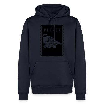 Petruk - Wayang - Männer Premium Bio Hoodie - Navy - Vorne - Nico (187cm)