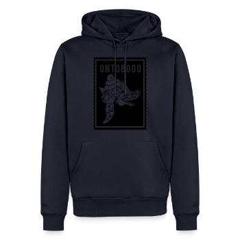 Ontobogo - Wayang - Männer Premium Bio Hoodie - Navy - Vorne - Nico (187cm)